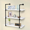3 tier Shelf Display Storage Rack Holder Wall Mounted Metal Frame MDF Board Home