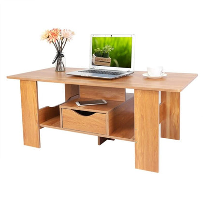 Modern Coffee Table Tea Table Sofa Side Table w/Drawer Box Living Room Table