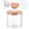 4PC Glass Storage Jars with Bamboo Lids Modern Kitchen Food Storage Airtight UK