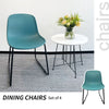Set of 4 Dining Chairs Plastic Modern Ergonomic Designer Chair Kitchen Office
