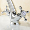 Traditional Bathroom Mono Tap Basin Sink Mixer Twin Cross Head Chrome