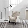 Upholstered Winged Armchair High Back Chair Sherlock Sofa Fabric Fireside Rivet