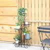 Anti Rust Iron Plant Stand Multiple Flower Pot Shelf Holder Indoor Outdoor Rack