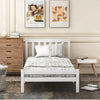 3ft Wooden Bed Frame Solid Pine Wood Single Size Bed White 90 x 190 cm NS