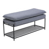 Upholstered Bench Shoe Storage Organizer Cushion Window Seat End Stool Hallway