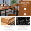 5PCS Industrial Dining Table Set Kitchen Bar Counter Height Table and 4 Stools