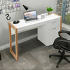 Modern Computer Desk Workstation PC Laptop Table w/ Storage Cabinet & Drawer