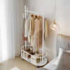 Metal Clothes Rack with Wheels Small Wardrobe Rack On Wheels for Bedroom Home
