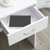 Modern Computer Work Desk Table Study Shelf Drawer Writing Station White