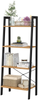 Ladder Shelf, Bookshelf, 4-Tier Industrial Storage Rack Honey Brown & Black