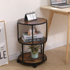 Mobile End Table Sofa Side Table Round Coffee Table for Living Room