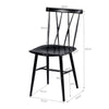 Set of 2 Kitchen Breakfast Dining Chairs Steel Counter Height Stools W/ Backrest