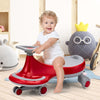 KIds Wiggle Car Ride-on Swivel Scooter Toddler Twist Go Car Flashing Wheels Red