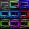 Extral Large Rectangular RGB Light LED Bathroom Mirror Illuminated Makeup Mirror