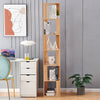 190cm Rotating Bookcase, Freestanding Bookshelf for Living Room, Corner Bookcase