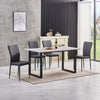Grey Dining Table and Chairs 4/6 Set Retro Dining Room Chair Kitchen Home Office