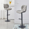 Modern 2 Velvet Bar Stools Diamond Seat Kitchen Salon Chairs Pub Gas Lift Swivel