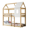 Kids Double Bunk Bed Frame Treehouse High Sleeper Solid Pine Wood 3FT 90x190cm
