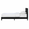 Upholstered Bed Frame PU Headboard Double/Single Size Bed Platform in Black