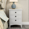 Bedside Table Cabinet Modern Chest of Drawers White 3 Drawer Bedroom Furniture