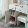 Bedroom Makeup Desk Vanity Set Dressing Table With LED Lights Mirror & Stool UK