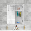 Wood Bathroom Cabinet 2/3 Door White Wall Mounted Mirror Storage Cupboard Glass