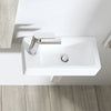 Small White Bathroom Wall Hung Cloakroom Ceramic Compact Wash Basin Sink 370mm