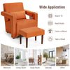 Modern Accent Sofa Chair with Ottoman Upholstered leisure Armchair Living Room