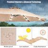 4.6M Solar 36 LED Patio Double-Sided Umbrella Outdoor Extra Large Crank Parasol