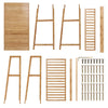 Minimalist Bamboo Clothes Rail Hanging Garment Rack Shoe Storage for Dress Pants