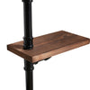 Industrial 4 Shelf Pipe Wall Shelves Floating Wood Storage Rack Unit Display UK