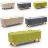 Footstool Foot Rest Stool Pouffe Padded Ottoman Chair Seat Wood Legs Rectangular