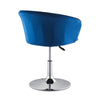 1pc Barstool Velvet Cushioned Bar Stool Metal Base Salon Pub Chair Adjustable