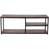 Industrial Style TV Stand Cabinet w/ Storage&2 Shelves Metal Frame Living Room