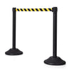 Set of 2 Belt Stanchion Crowd Control Barrier Stand with 190cm Retractable Belt