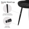 Set of 2 Dining Chairs Velvet Padded Seat Metal Leg Kitchen Chairs Multicolor
