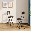 Breakfast Bar Table & 2/4 Folding Stool Chairs Set Kitchen Dining Room Furniture