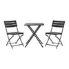 Square Wood Grain Garden Outdoor Camping Beer Table with 4PCS Chairs Set Folding