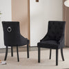 1/2/4/6 Dining Chairs Armchair High Back Linen/Velvet Upholstered Wood Legs Home