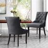 2/4Pcs Modern Dinning Chairs Linen Resturant Tufted Button Kitchen Side Chairs