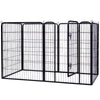 Heavy Duty 6 Panel Puppy Playpen Pet Dog Pen Rabbit Fence In/Outdoor 100cm High