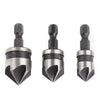 3pcs 1/4" Hex 12/16/19mm Countersink Bit Bore Set Wood Metal Impact Drill Boring
