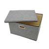 Large Foldable Storage Boxes with Lid Collapsible Home Clothes Organizer Fabric