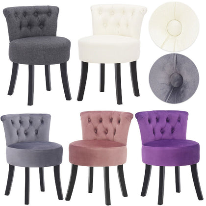 Fabric Dressing Table Chair Vanity Stool Piano Stool Dining Chair Makeup Bedroom