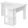 Corner Computer Desk Home Office Study PC Laptop Gaming Desk Workstation White