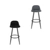 1/2/4/6x Velvet Padded Bar Stool Kitchen Pub Breakfast High Chair with Backrest