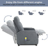 Grey Reclining Massage Sofa Armchair 6 Points Massage Heating Recliner Chair