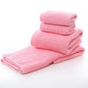 Pack of 4 100% Cotton Bath Sheet Towel Set Face Towel Beach Towel Soft Bath