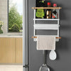 Refrigerator Side Shelf Fridge Hanging Rack Seasoning Organizer & 2 Towel Holder