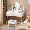 Modern Dressing Table w/ Mirror Organiser Set 3 Drawers Vanity Makeup Desk Wood